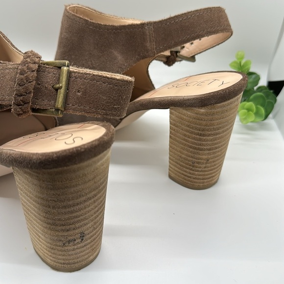 Sole Society Apollo Taupe Heel Mule  Cow Suede Bootie heels-Size 11 - Picture 12 of 12